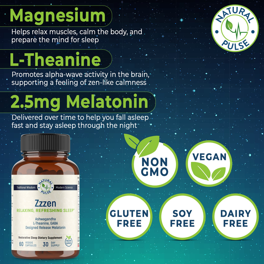 Magnesium, L-Theanine & Melatonin